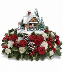 Thomas Kinkade's A Kiss For Santa by Teleflora from Krupp Florist, your local Belleville flower shop